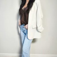 Blazer manica arricciata