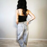 Jeans slouchy strappi