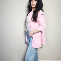 Blazer manica arricciata
