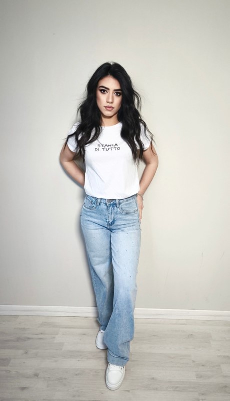 Jeans palazzo glitter