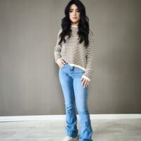 Jeans zampa inserto