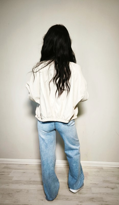 Giacca ecopelle tasche