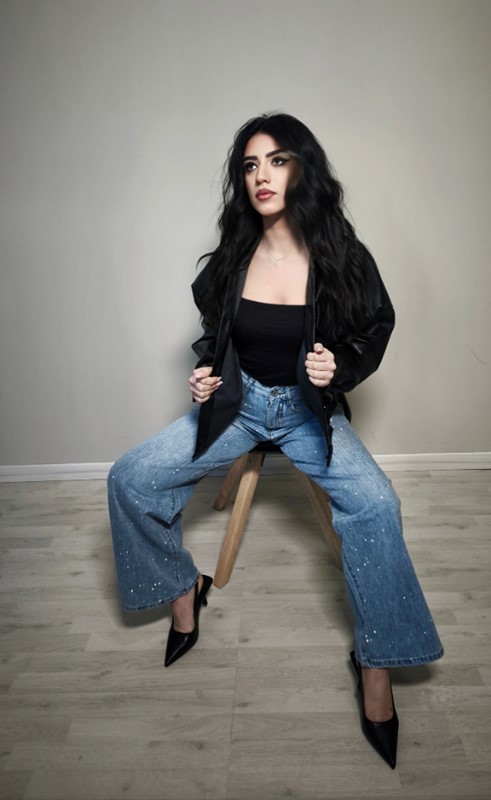 Giacca ecopelle tasche