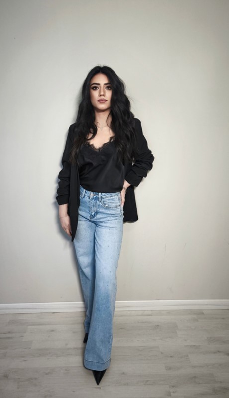 A36ADEC250D66935C6E7BD0AE0E6D4F3_ Blazer manica arricciata