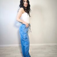 Jeans ballon tasca