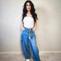 Jeans ballon tasca