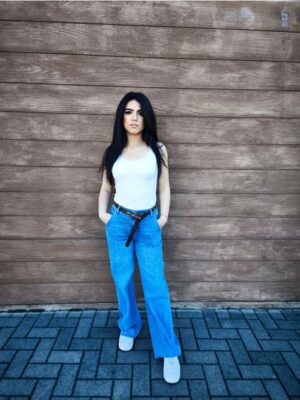 Jeans palazzo+cintura