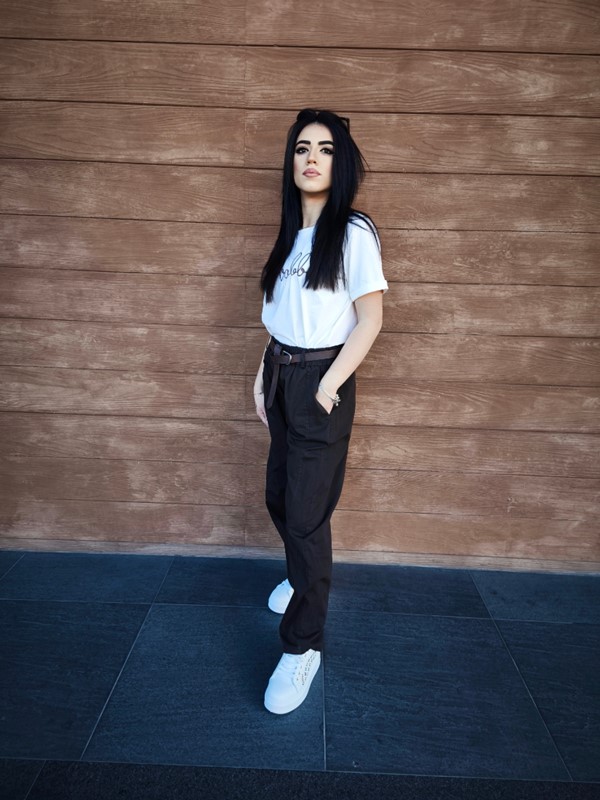 Pantalone cotone elastico