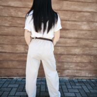 Pantalone cotone elastico
