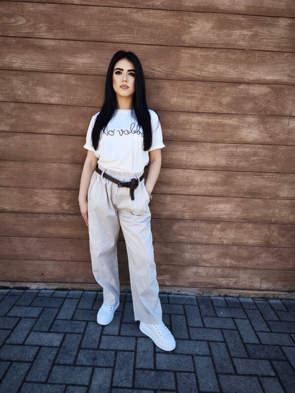 Pantalone cotone elastico