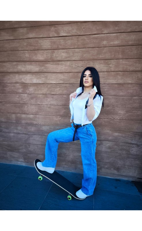 Giacca crop traforata