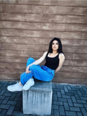 Top spallina fine merletto