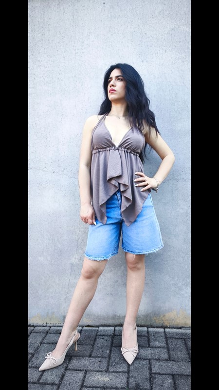 Crop top laccio