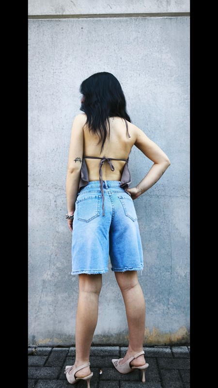 Crop top laccio
