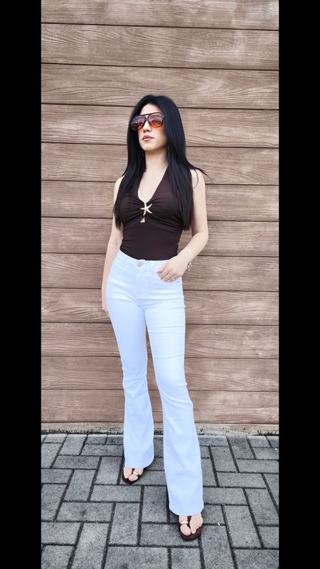 Crop top fascia spilla