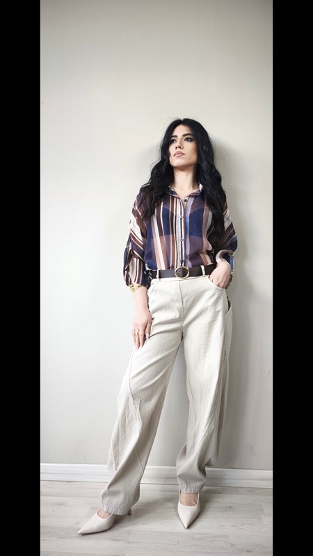 Pantalone cargo cotone