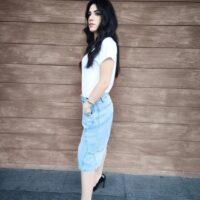 Bermuda jeans tasche