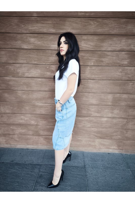 Bermuda jeans tasche