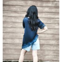 Maglia mm raso pizzo