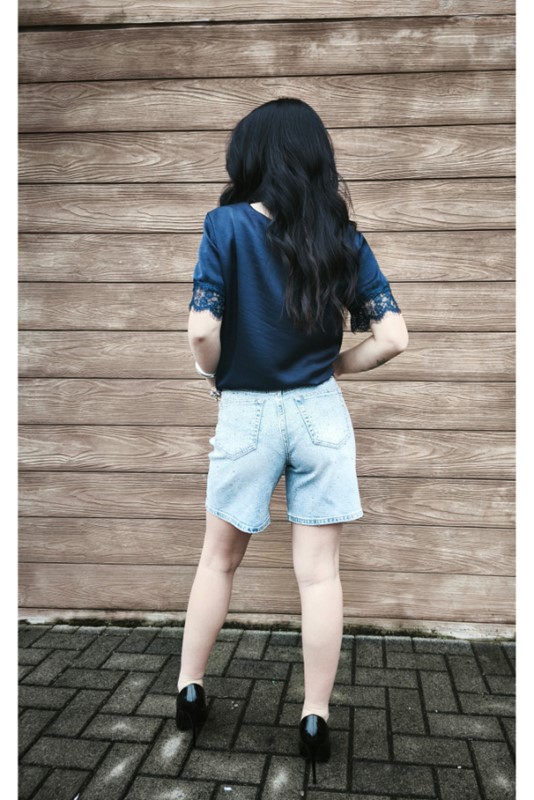 Short jeans glitter