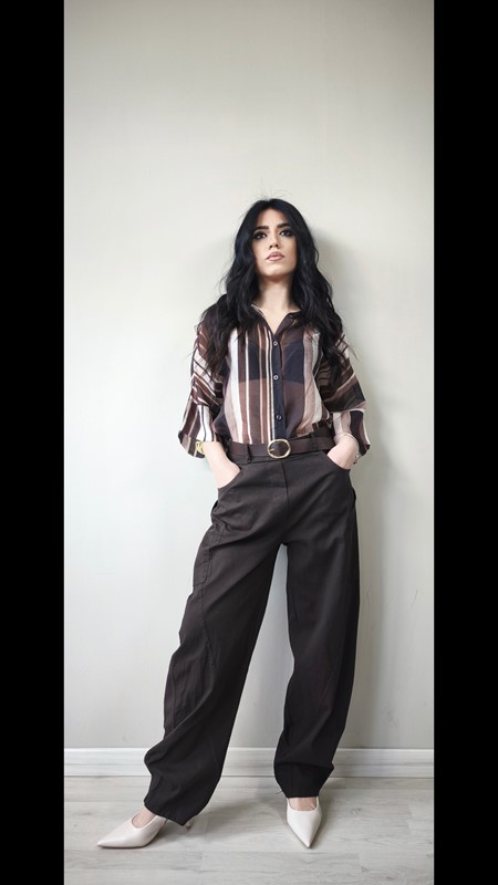 Pantalone cargo cotone