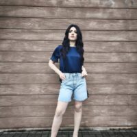 Short jeans glitter