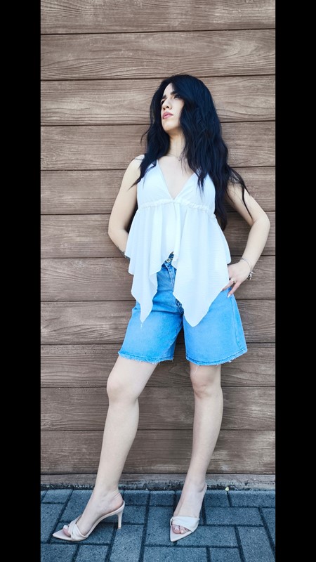 Crop top laccio