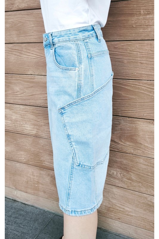 Bermuda jeans tasche