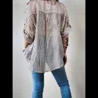 Camicia turn-up righe