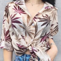 Camicia turn-up fantasia