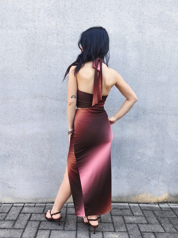 Crop top+ longuette spacco