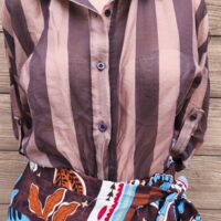 Camicia righe turn-up