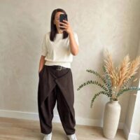 Pantalone portafoglio gessato