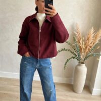 Giacca camoscio borchie