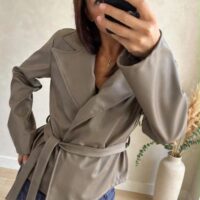 Trench corto ecopelle