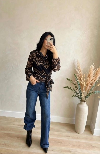 Camicia fantasia fiocco
