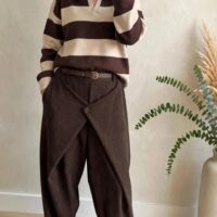 Maglia striped colletto