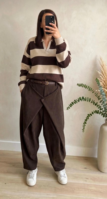 Maglia striped colletto