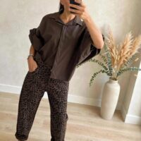 Denim mom animalier