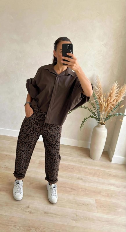 Denim mom animalier