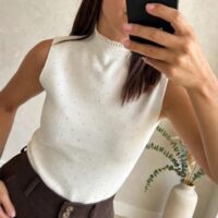 Top merletto glitter