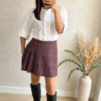 Camicia cotone rouches