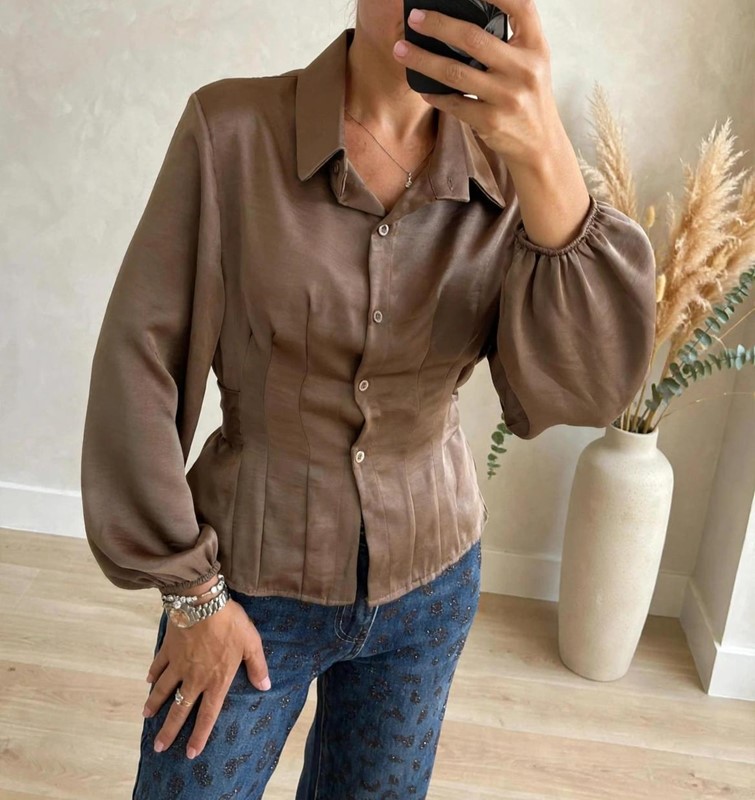 Camicia fiocco raso