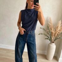 Top lato arricciato
