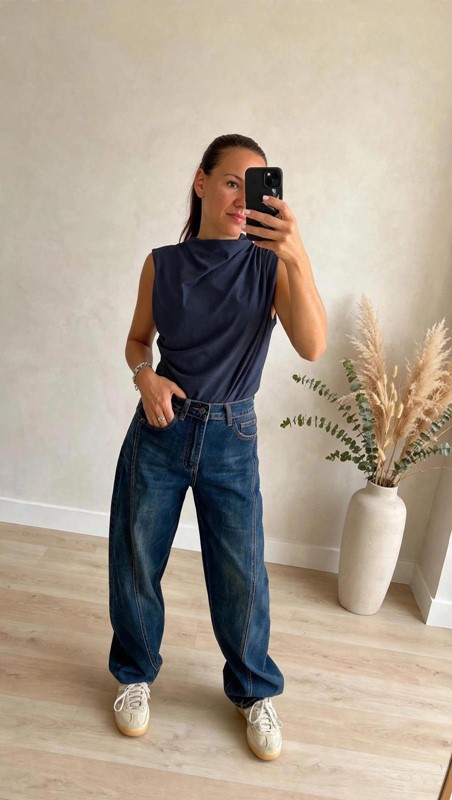 Top lato arricciato