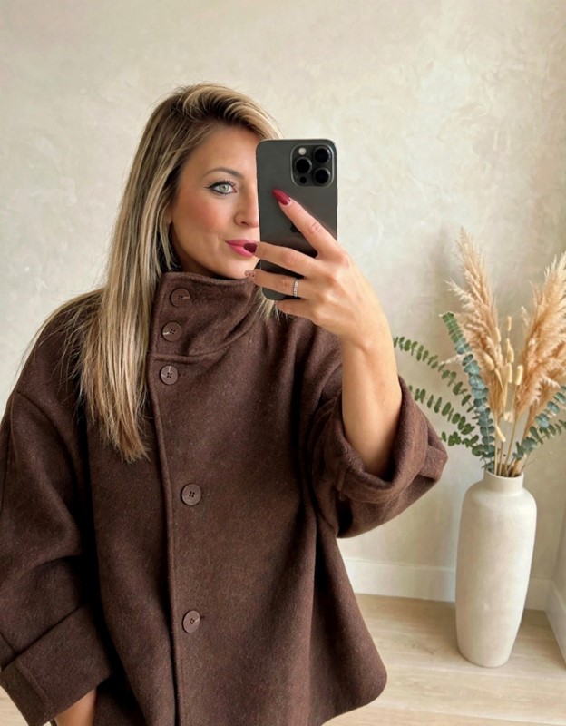 Cappotto panno bottoni