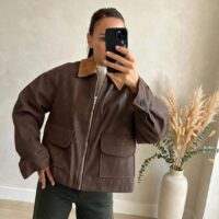 Giacca colletto corduroy