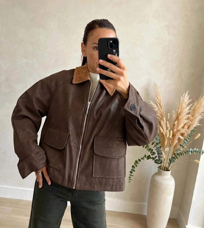 Giacca colletto corduroy