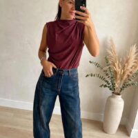 Top lato arricciato
