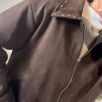 Giacca camoscio borchie